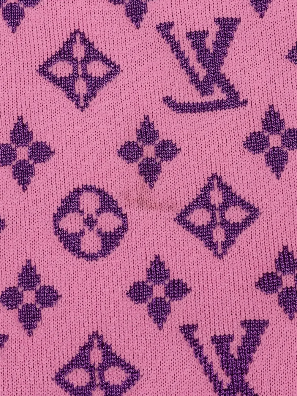 Pre-owned Louis Vuitton Monogram-pattern Knitted Skirt In Purple