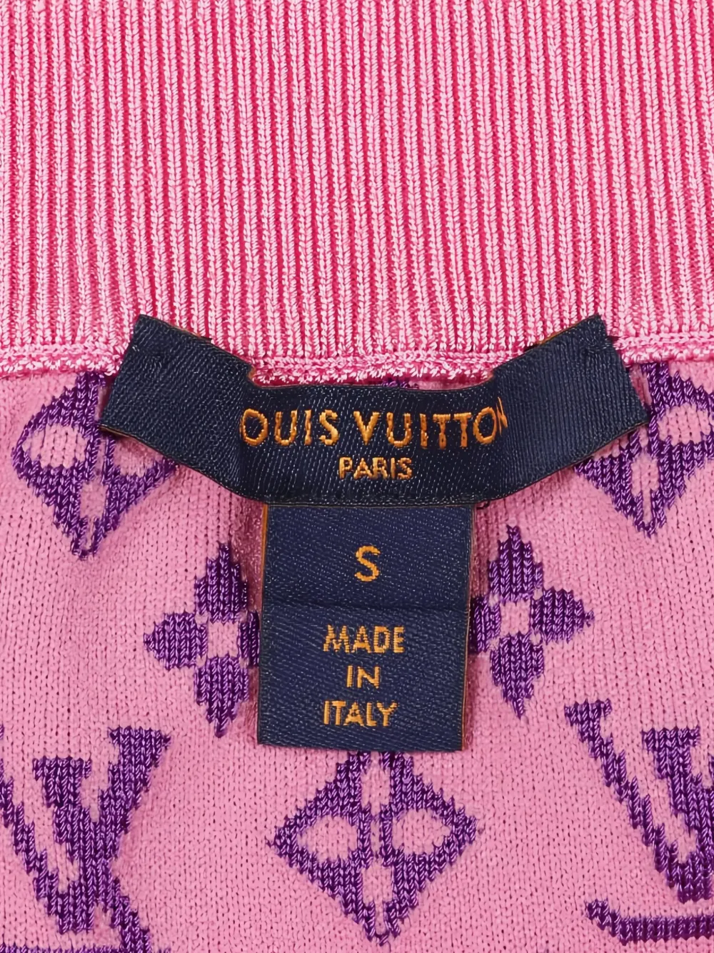 Pre-owned Louis Vuitton Monogram-pattern Knitted Skirt In Purple