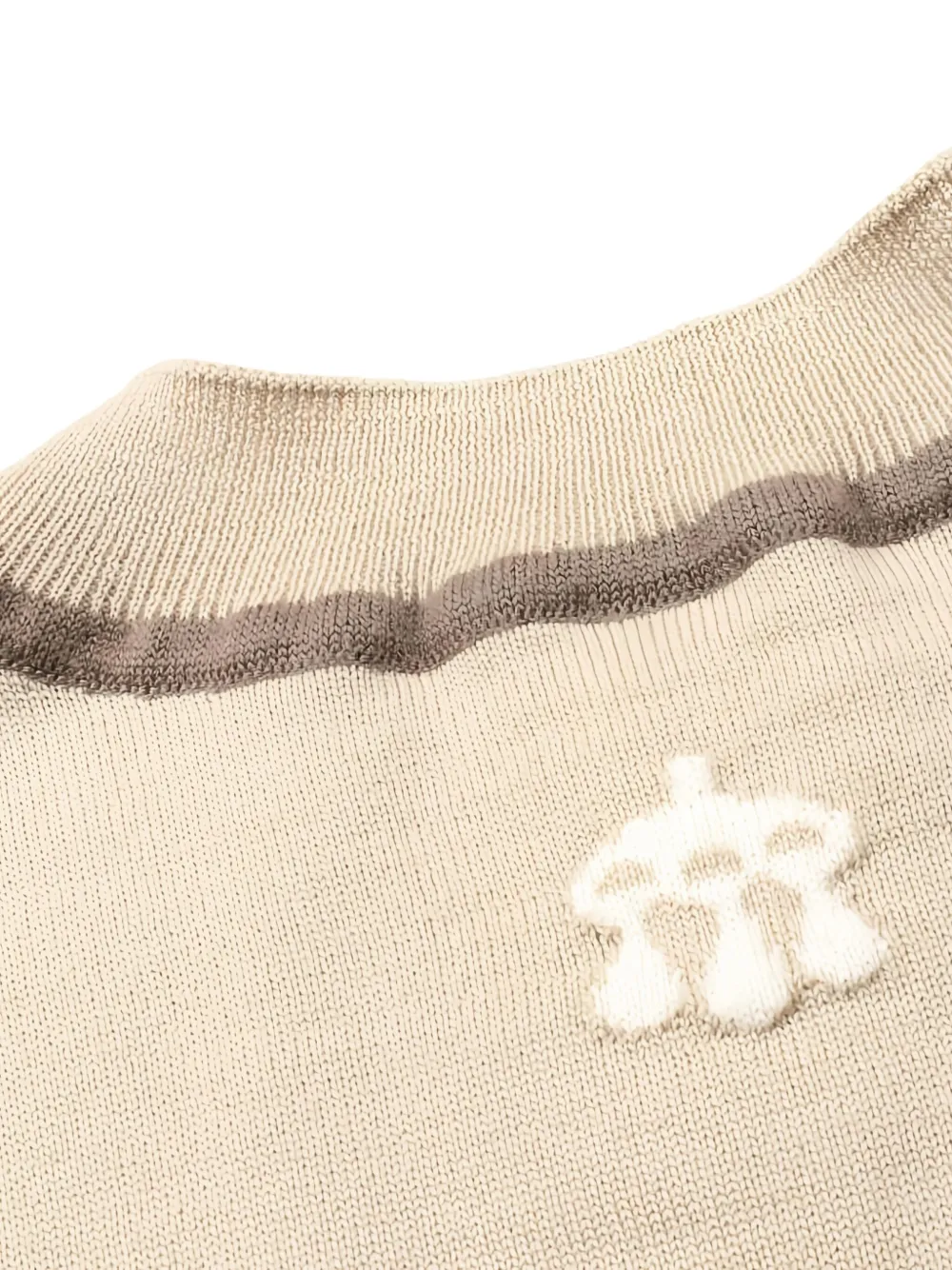 Pre-owned Hermes Intarsia-knit Top In Brown