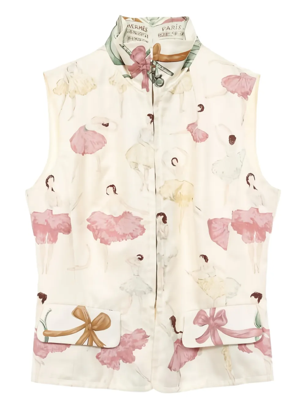 Hermès Pre-Owned silk vest | Neutrals | Image 1