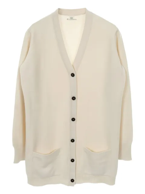 Hermès Pre-Owned buttoned patch-pocket cashmere cardigan
