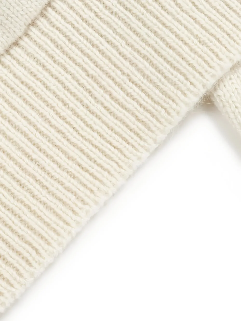 Pre-owned Hermes Buttoned Patch-pocket Cashmere Cardigan In White
