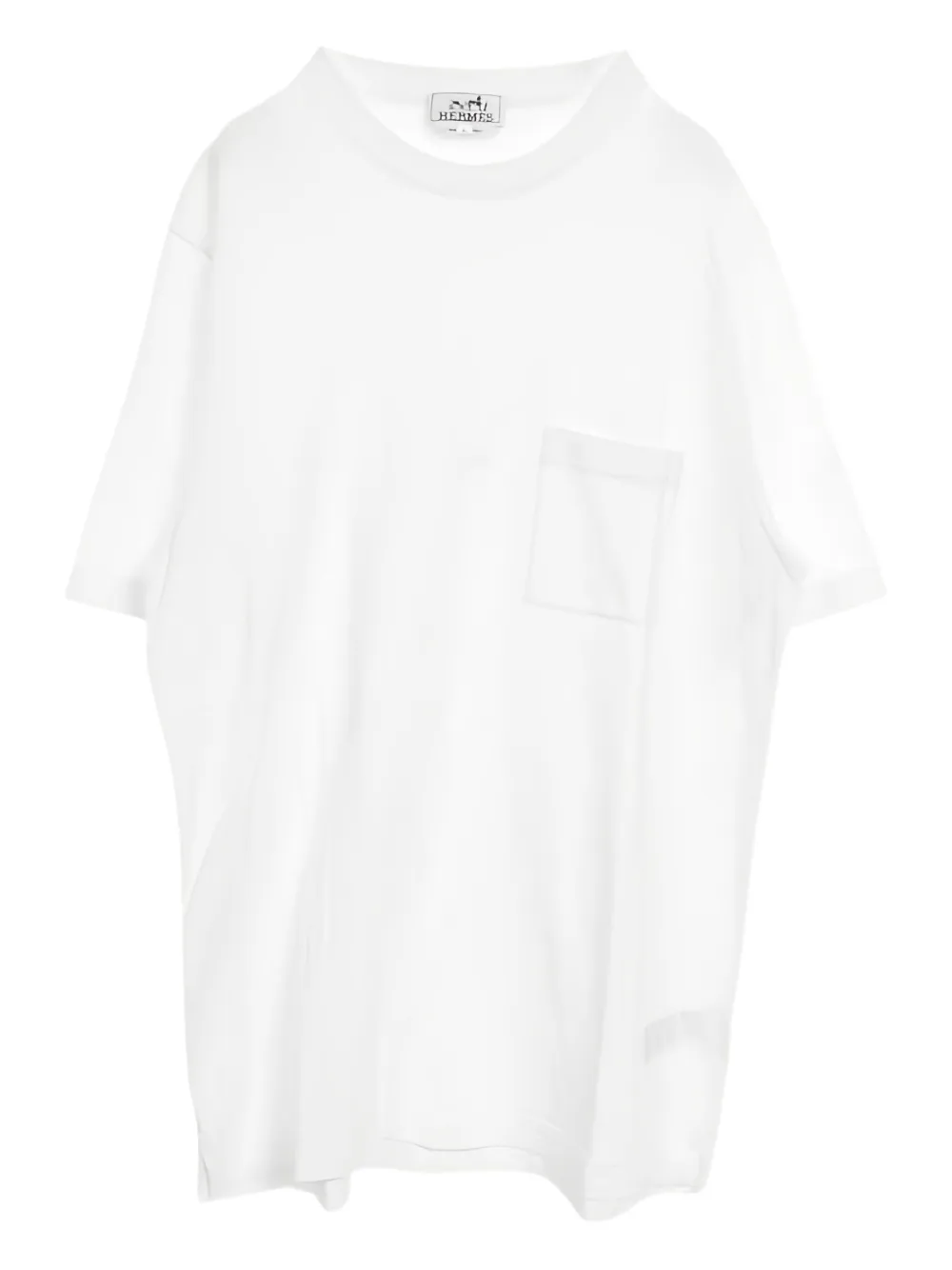 Hermès Pre-Owned embroidered-pocket t-shirt | White | Image 1