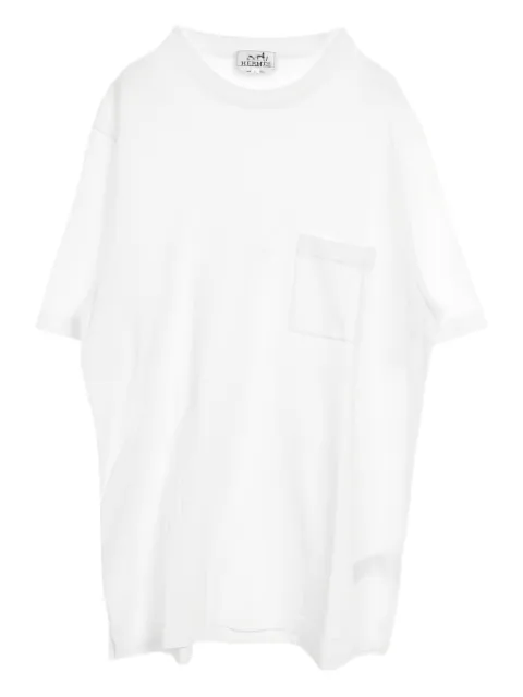 Hermès Pre-Owned embroidered-pocket t-shirt