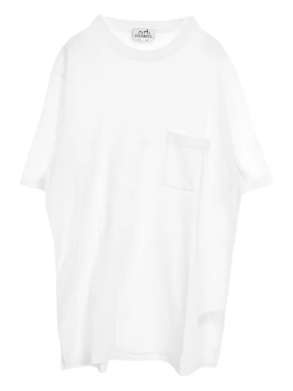 Hermès Pre-Owned エンブロイダリーポケット Tシャツ | ホワイト