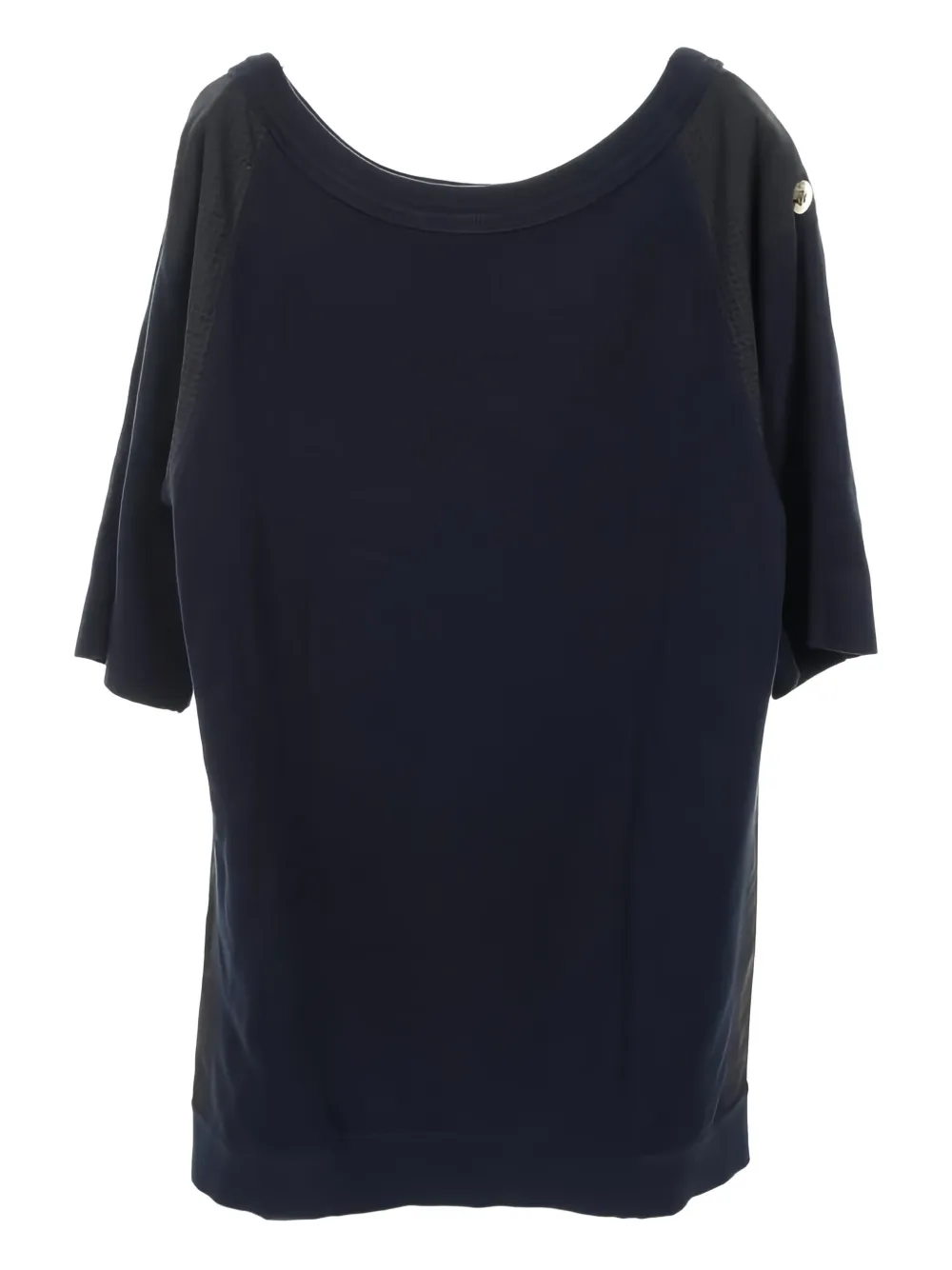 Louis Vuitton Pre-Owned zip detail three-quarter sleeve jumpsuit - Blu