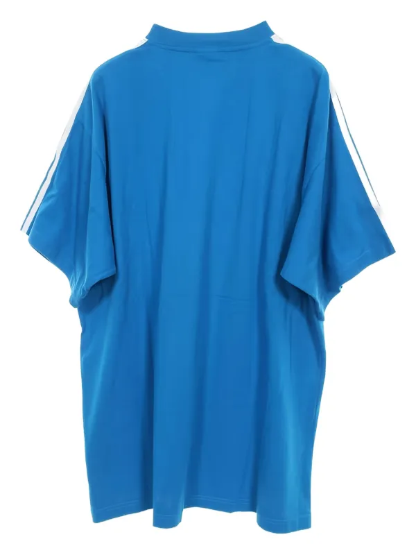 Balenciaga Pre-Owned x Adidas side-stripe t-shirt | Blue | FARFETCH ZA