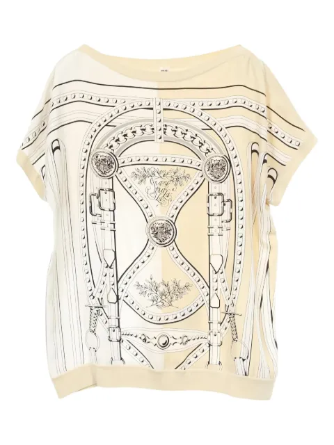 Hermès Pre-Owned colour-block boat-neck knitted top