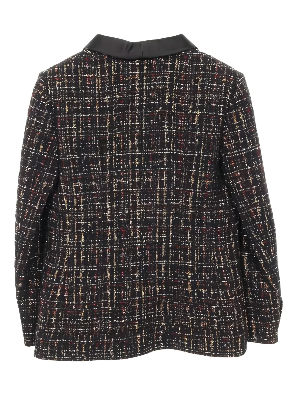 Pre-owned Chanel Coco Mark-button Tweed Jacket In Black
