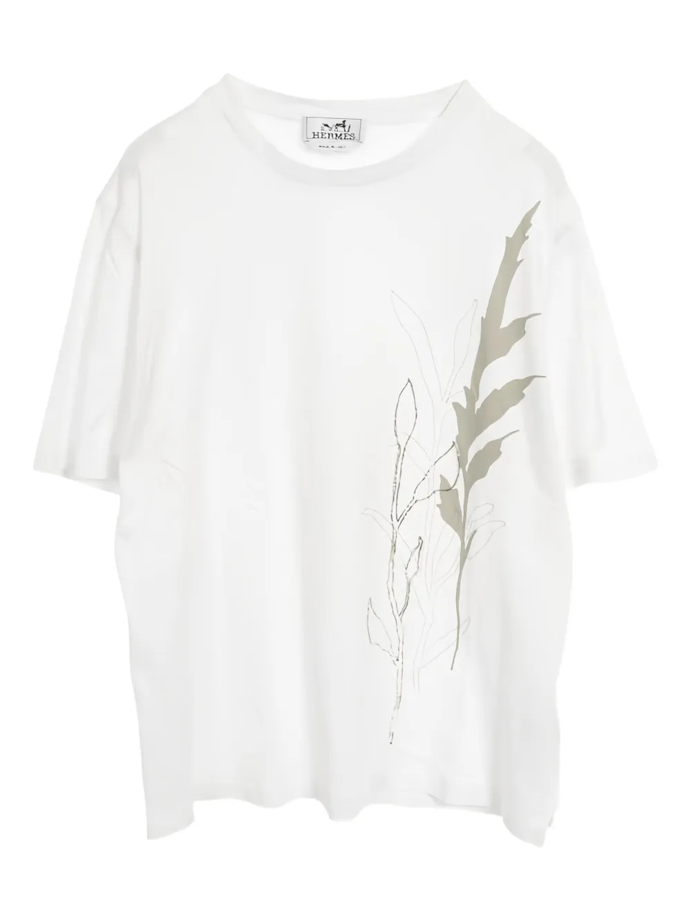 Hermès Pre-Owned graphic-print cotton T-shirt | White | Image 1