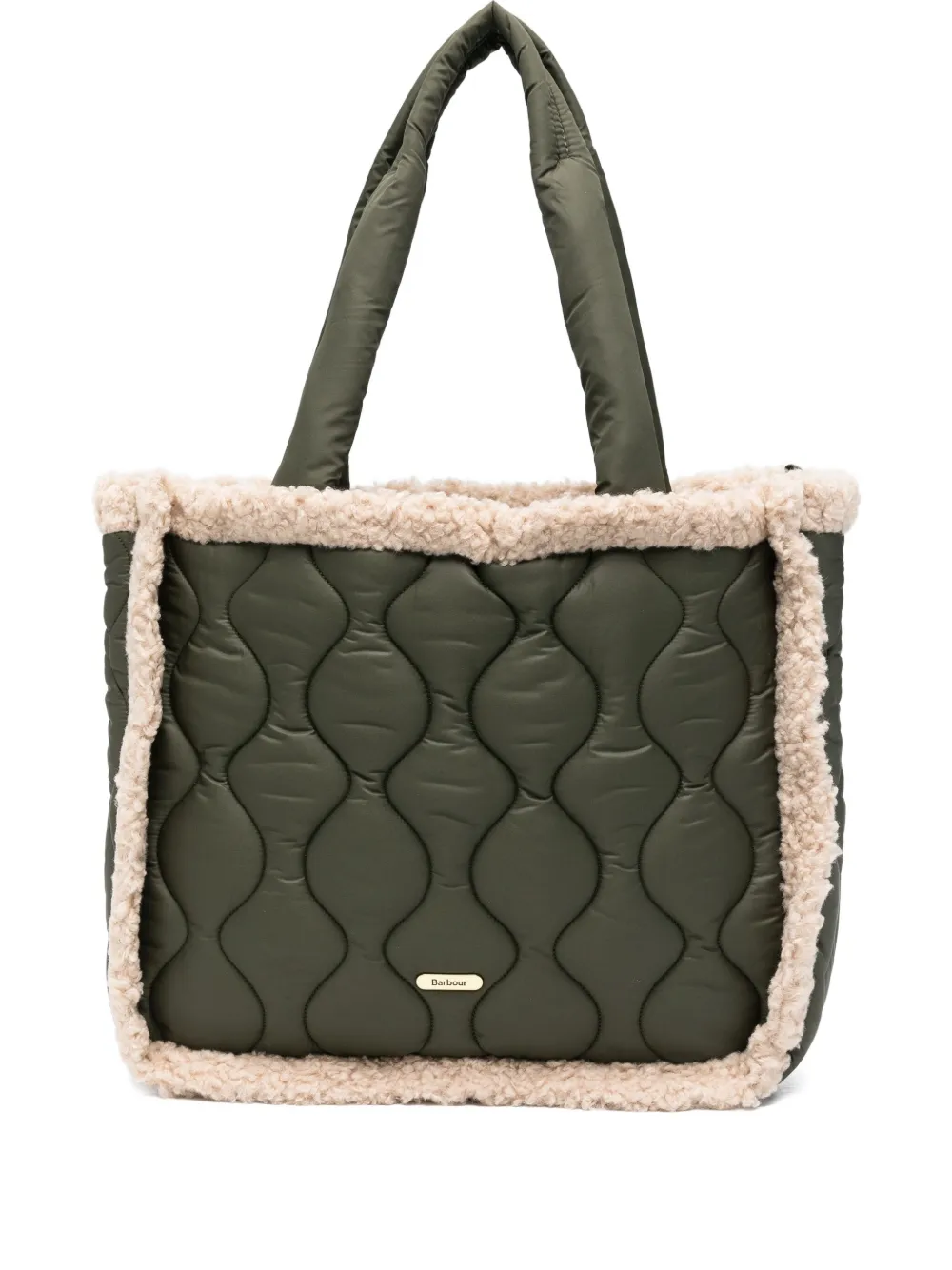 Barbour quilted Marnie tote bag | Green | Image 1