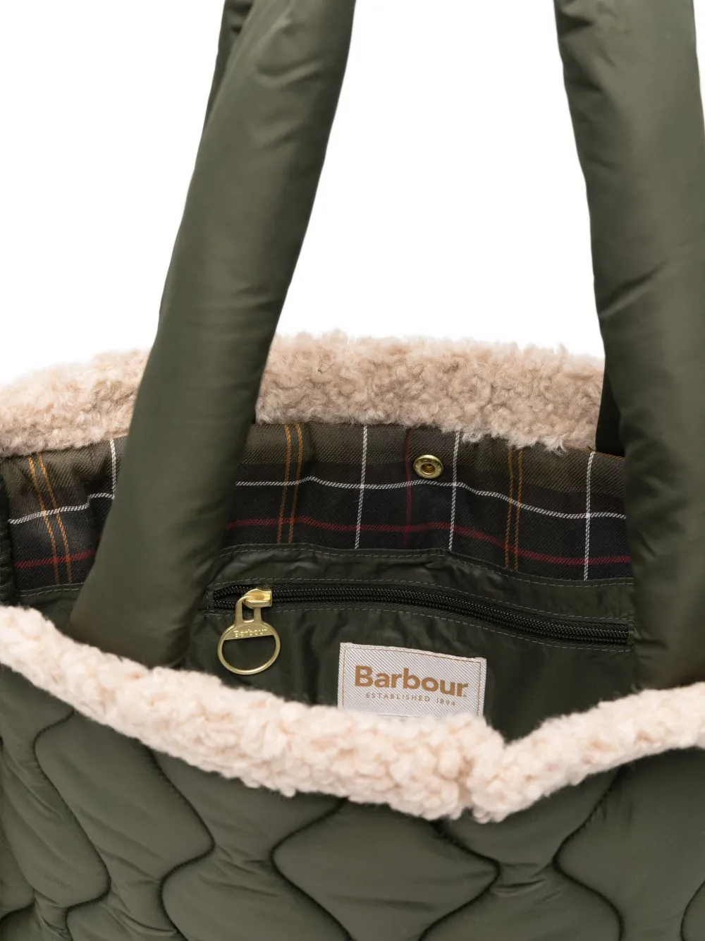 Barbour Marnie gewatteerde shopper Groen