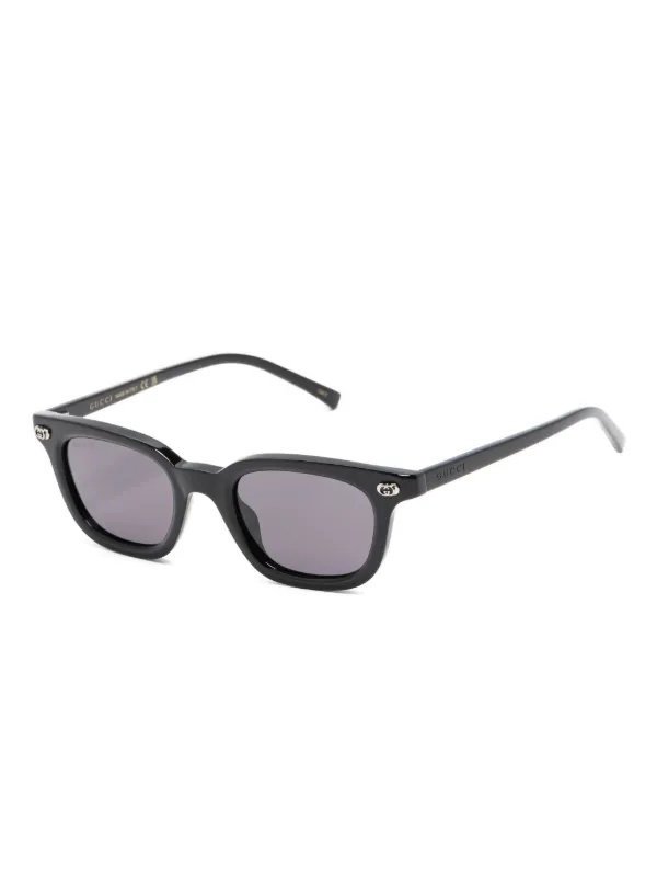 Gucci Eyewear オーバルフレーム サングラス | ブラック | FARFETCH JP