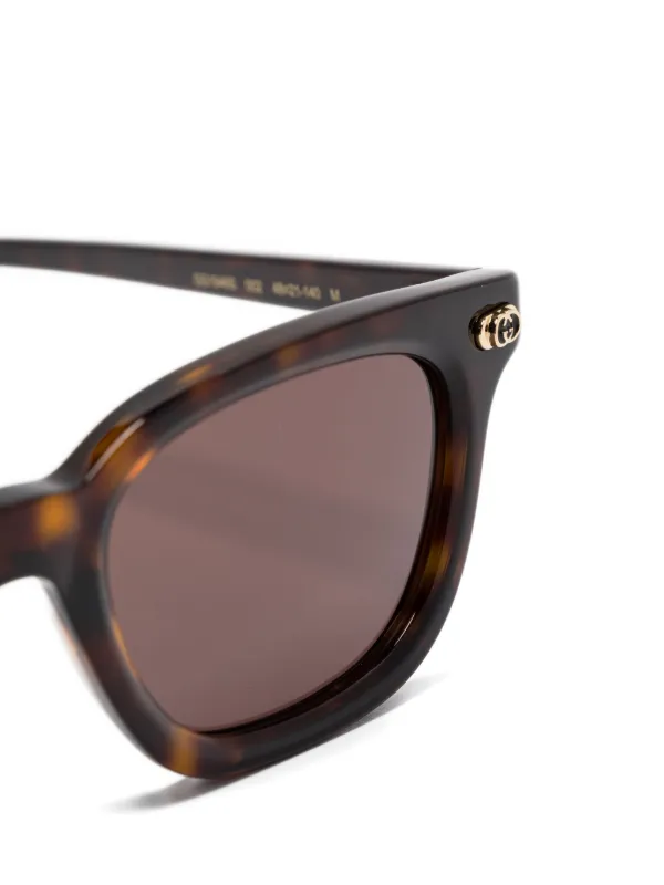 Gucci Eyewear Interlocking G Sunglasses | Brown | FARFETCH ZA