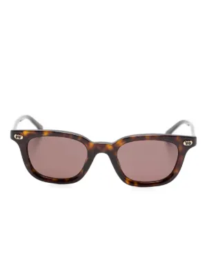 Prada Eyewear ラウンドフレーム サングラス | ブラウン | FARFETCH JP