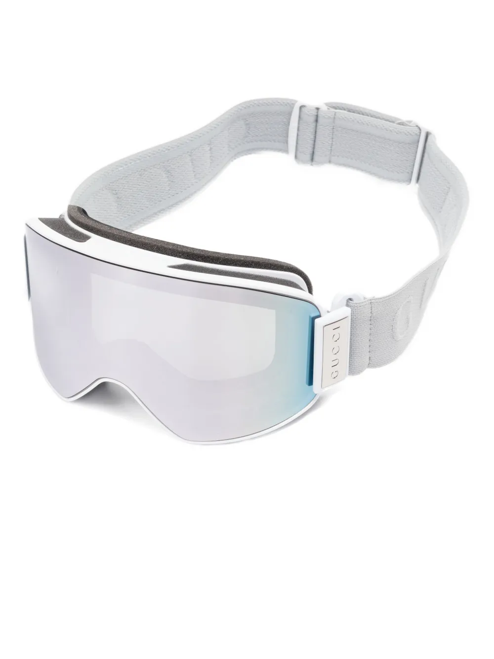 Gucci Logo-strap Goggles In Gray