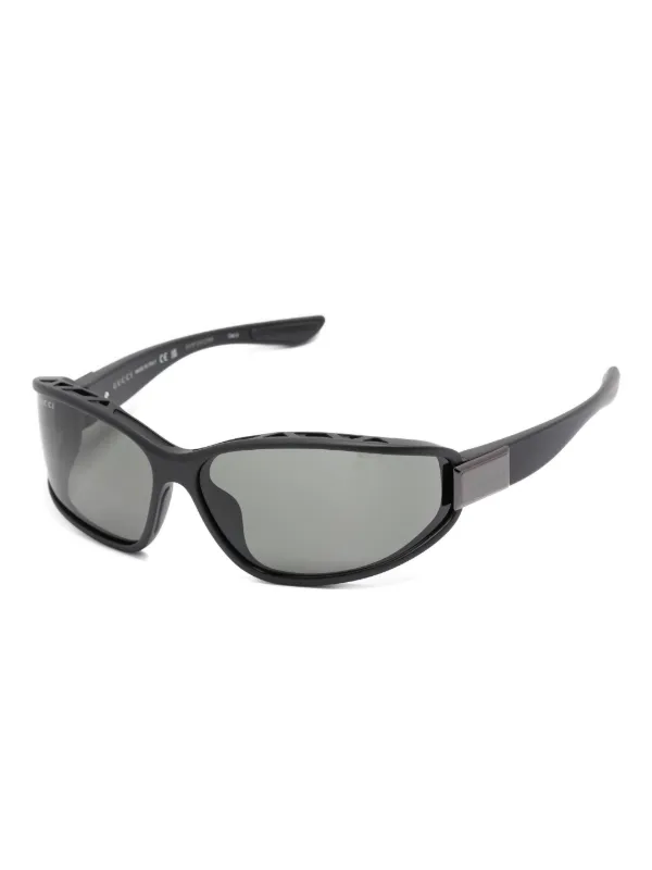 Gucci Eyewear shield-frame Sunglasses | Black | FARFETCH display picture 3