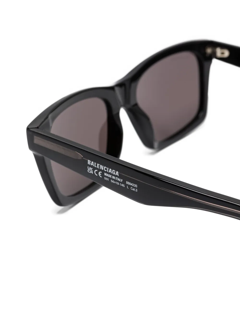 Balenciaga Eyewear Zonnebril met rechthoekig montuur Zwart
