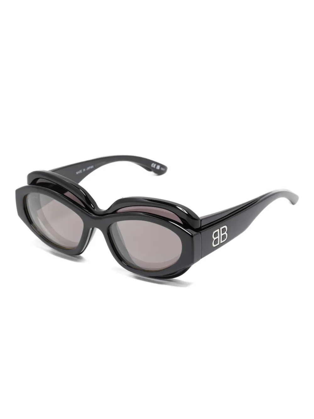 Balenciaga Eyewear Superbusy oval-frame sunglasses - Zwart