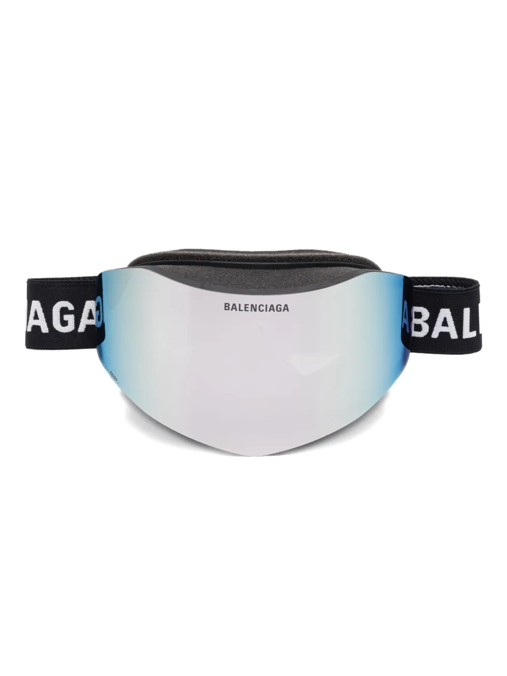 Balenciaga Eyewear logo-strap ski goggles - Nero