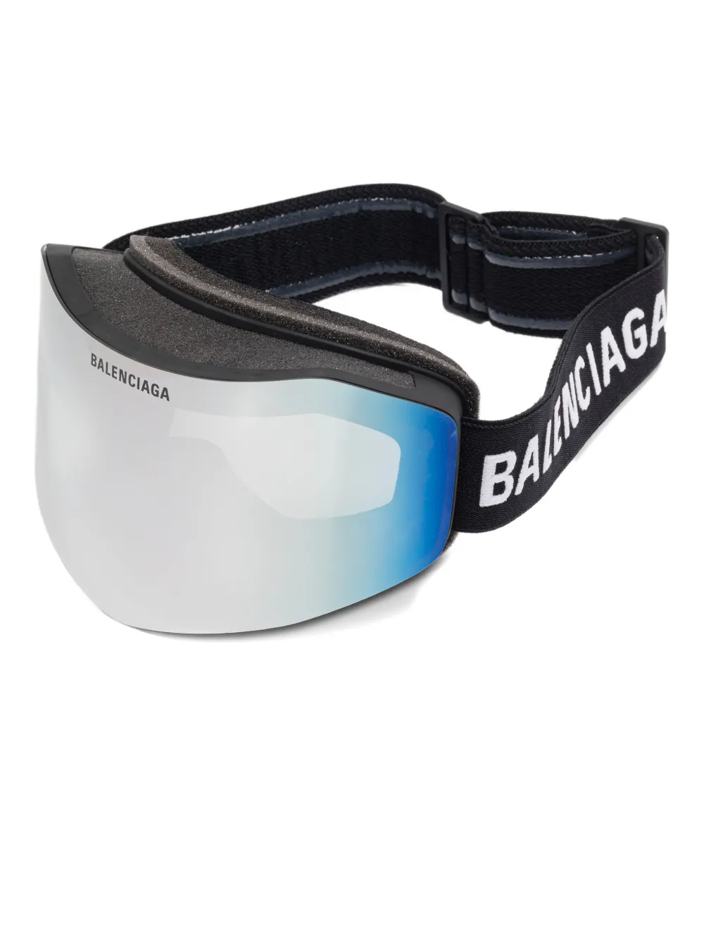 Balenciaga Eyewear Skibril met logoband Zwart