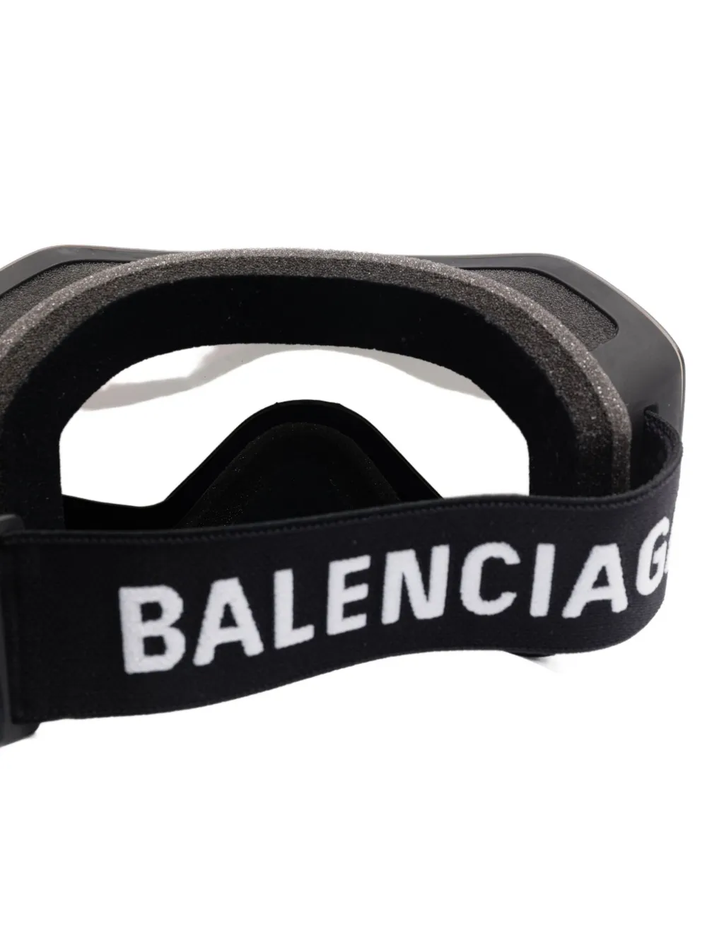 Balenciaga Eyewear Skibril met logoband Zwart