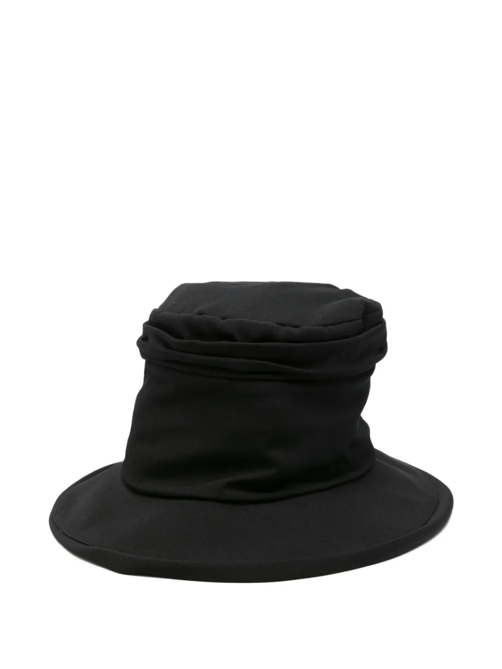 Yohji Yamamoto ruched-detail hat | Black | Image 1