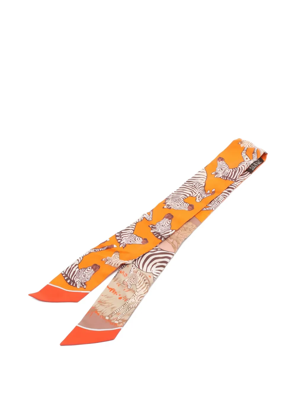 Hermès Pre-Owned 00's Les Zebres twilly scarf | Image 2