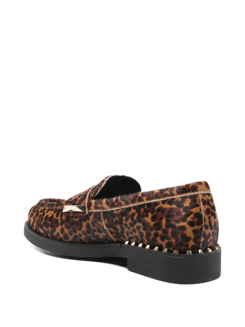 Ash Leopard-print Loafers In Animal Print