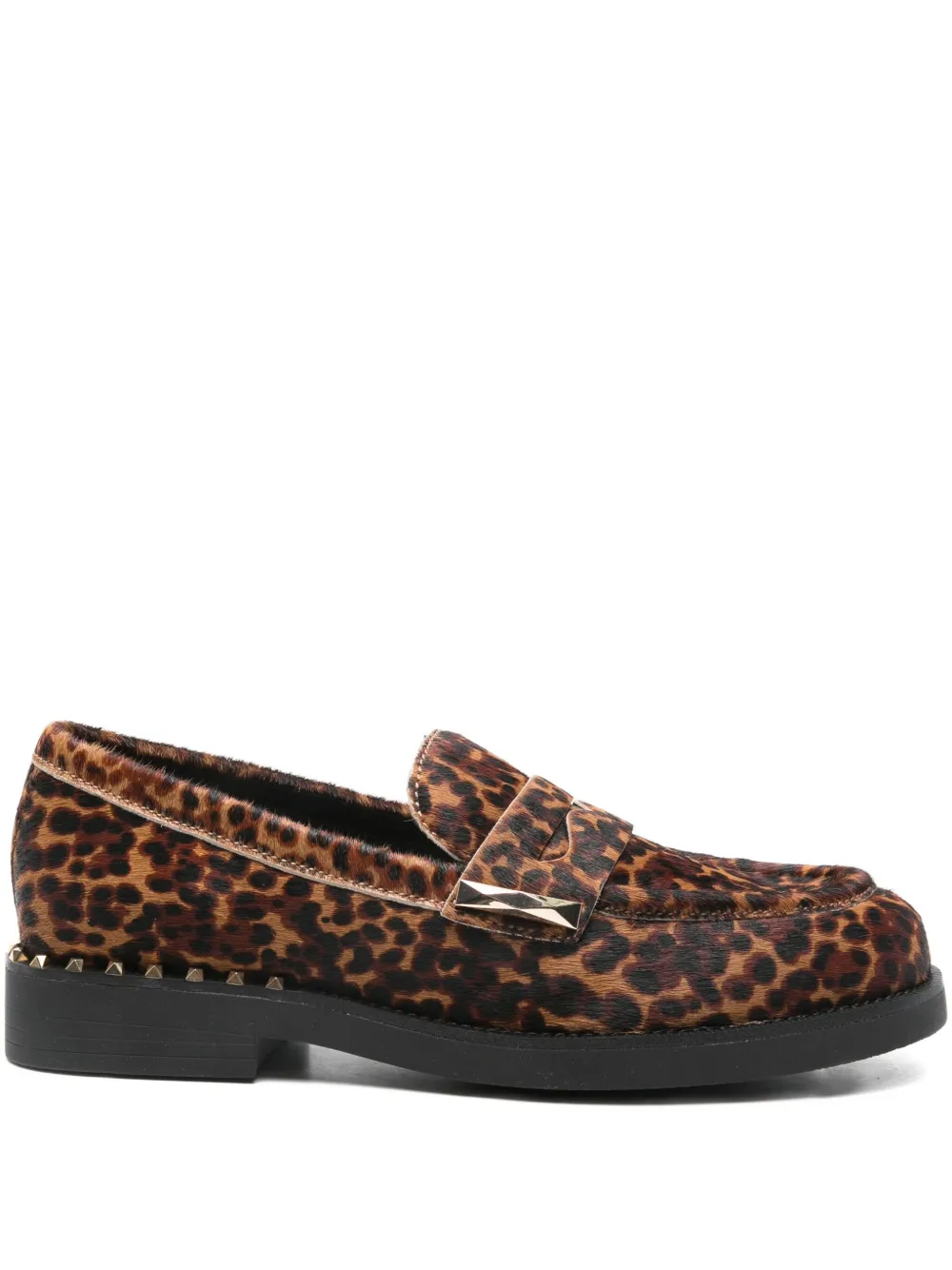 Ash leopard-print loafers | Brown | Image 1