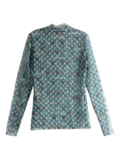 YASSMIN SALEH long-sleeve patterned top
