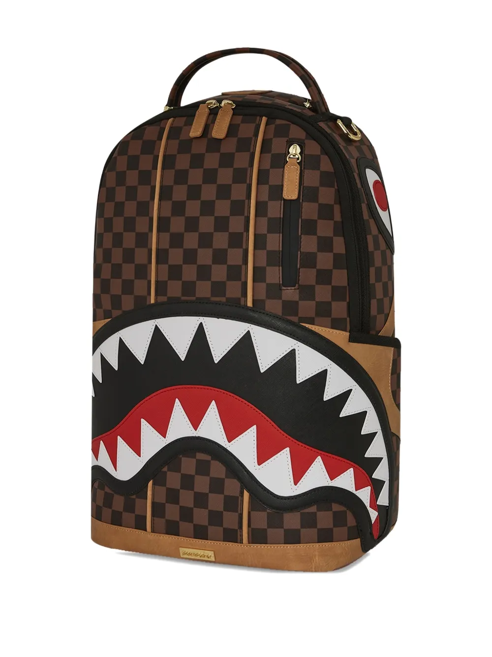 Sprayground Hennyville Dlxsv checkerboard shark backpack | Black | Image 1