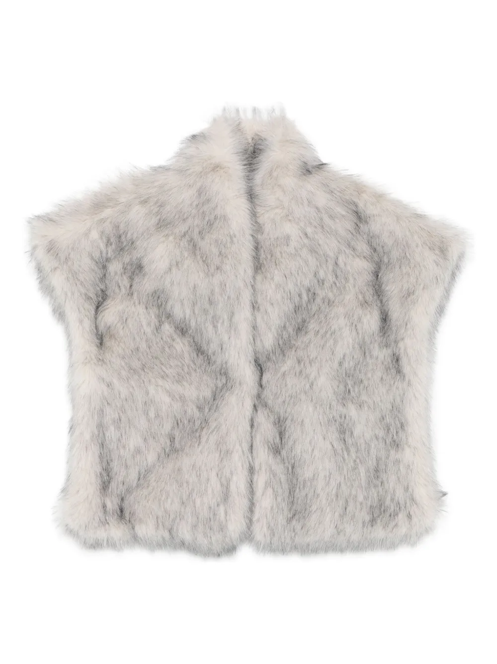 Liviana Conti Faux Fur Scarf In Gray