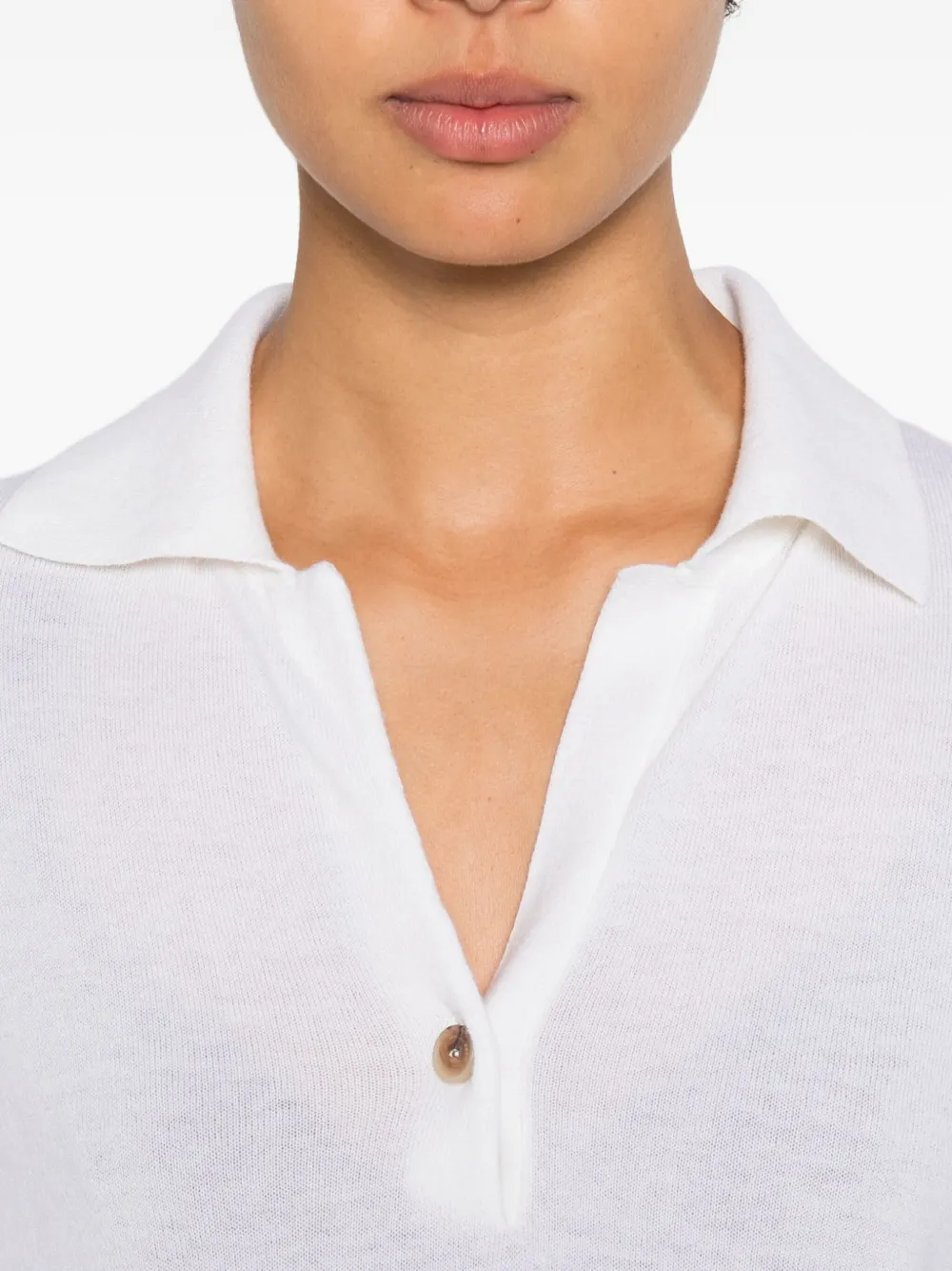 Liviana Conti Sally poloshirt met knopen Wit