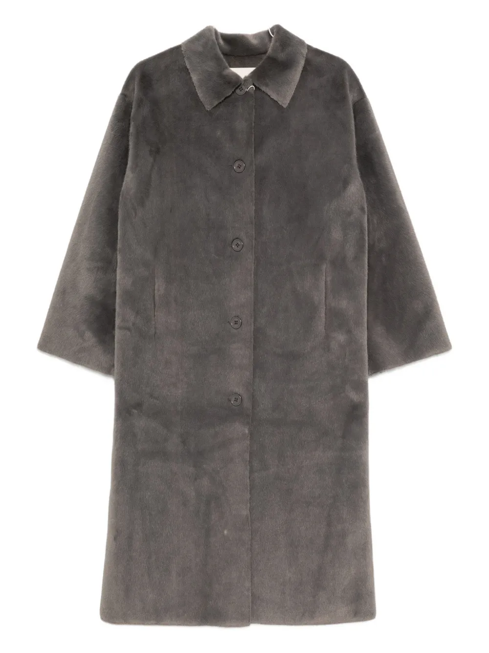 Molli Buttoned Coat In Gray