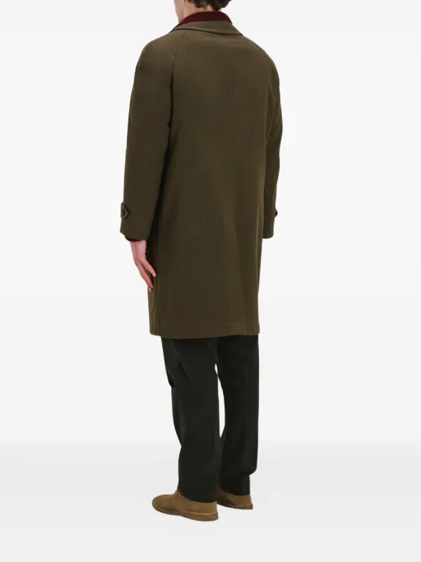 Fortela Amadeo Buttoned Wool Coat | Green | FARFETCH