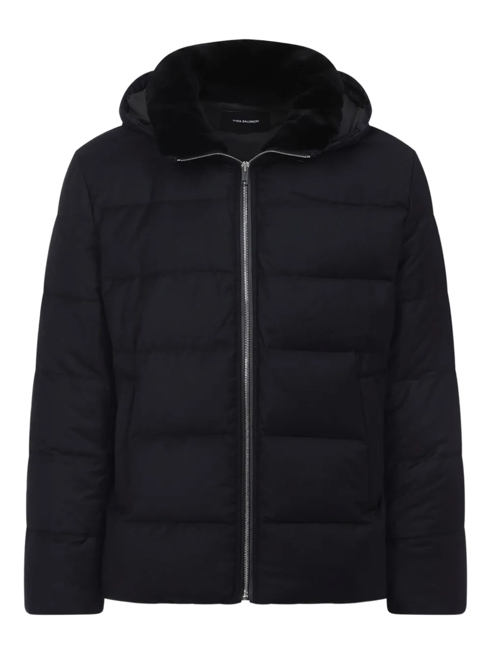 Yves Salomon hooded padded coat | Blue | Image 1