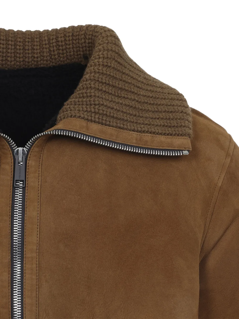 Yves Salomon Suède jack Bruin