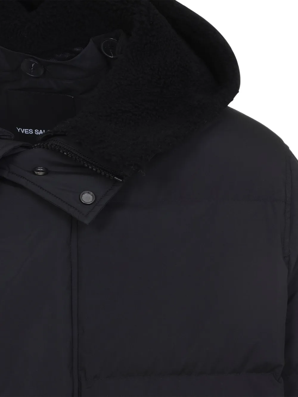 Yves Salomon Gewatteerde jas met capuchon Zwart
