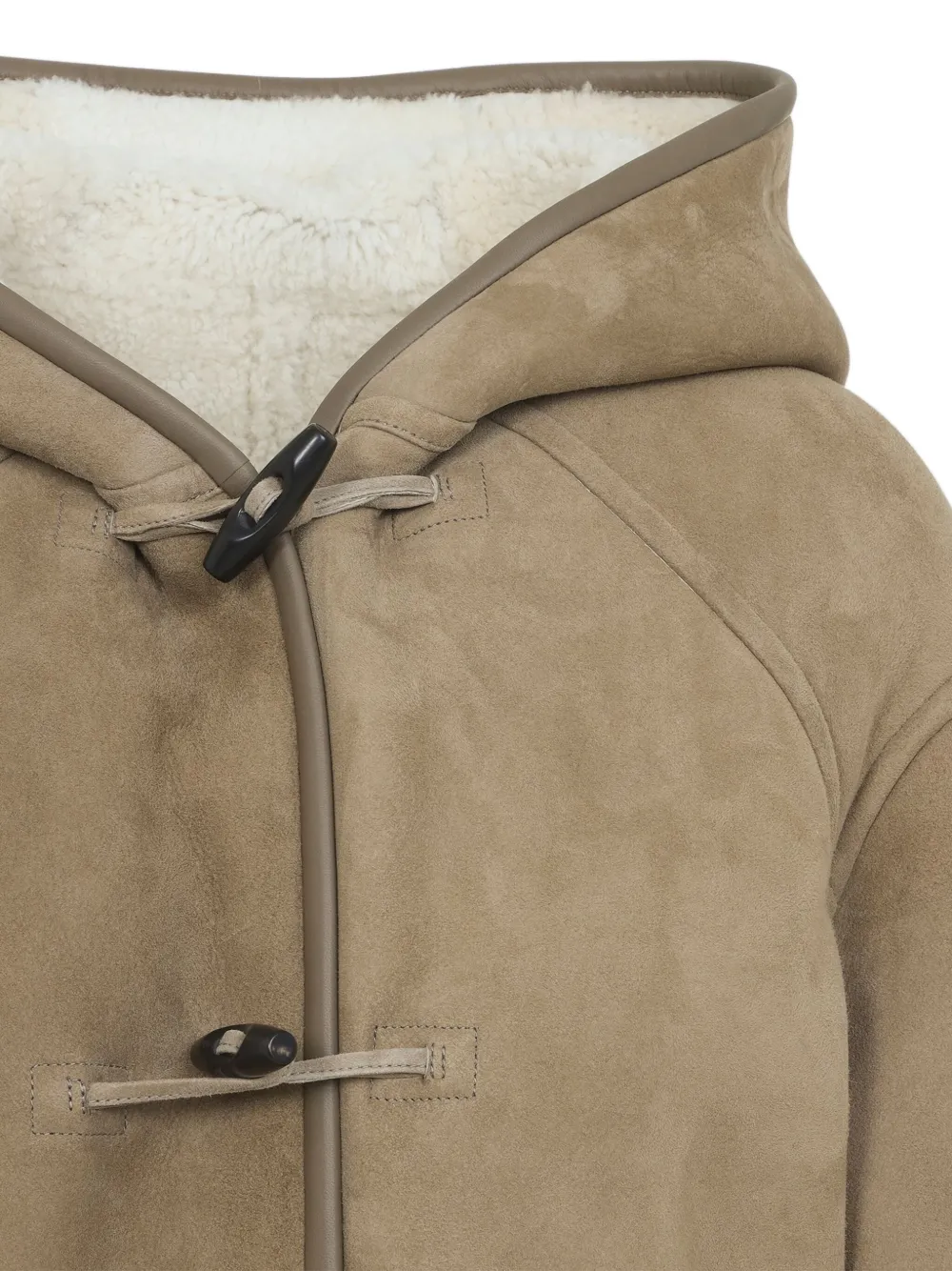 Yves Salomon Beige Suede Lamb Jacket With Shearling Lining In Neutral