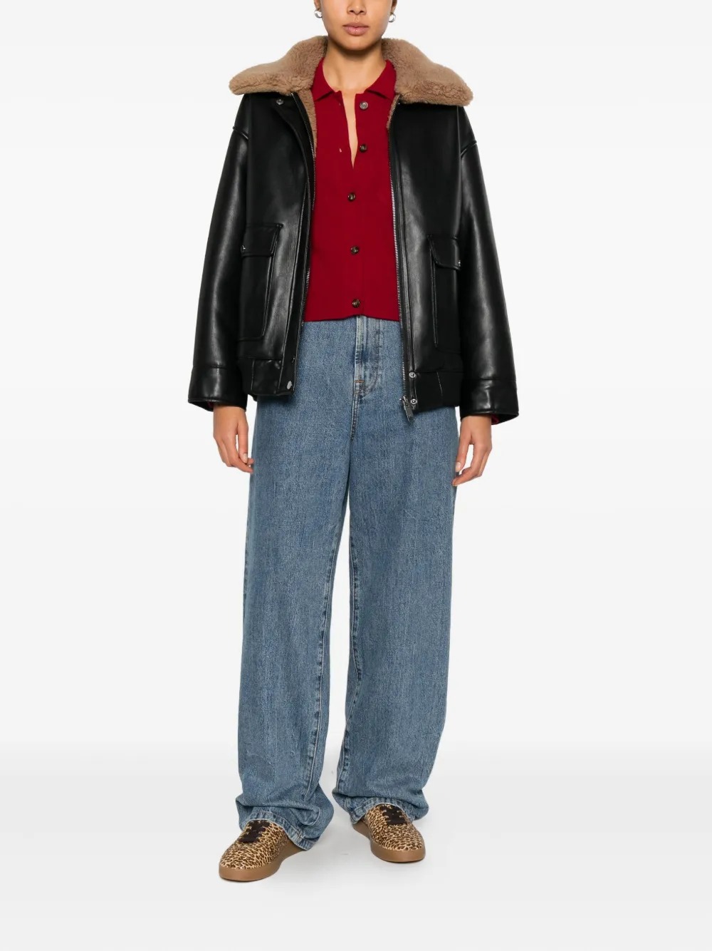 Molli Wool-collar Jacket In Black