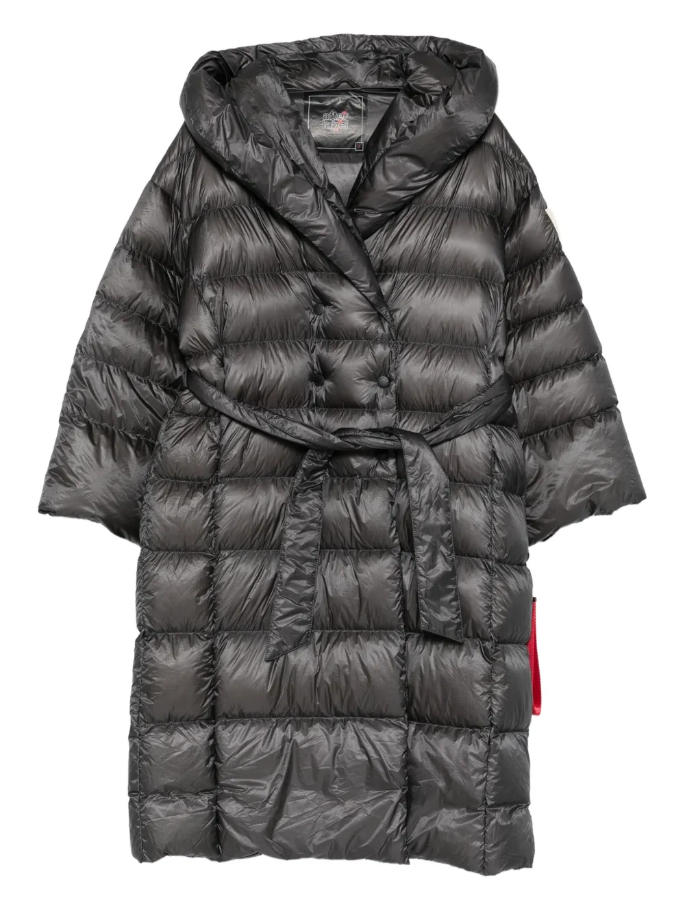 AFTER LABEL Creton hooded belted coat | Grey | Image 1
