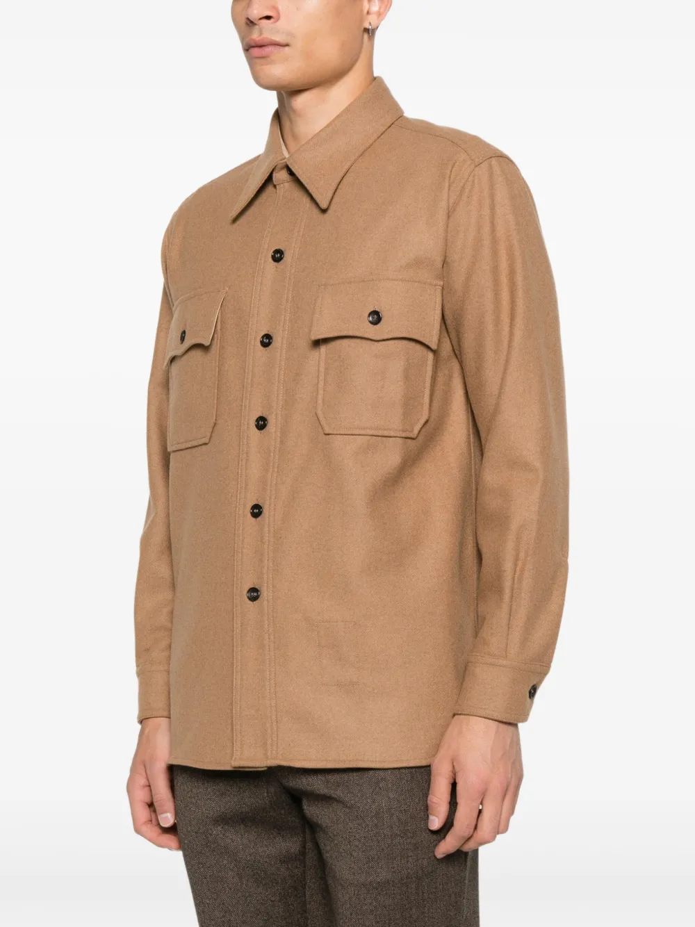 Fortela Shirtjack met knopen Beige