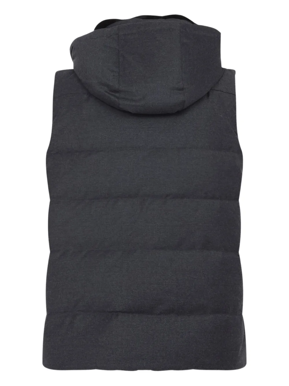 Yves Salomon Quilted Down-filled Mink Gilet With Contrast Lining In Black