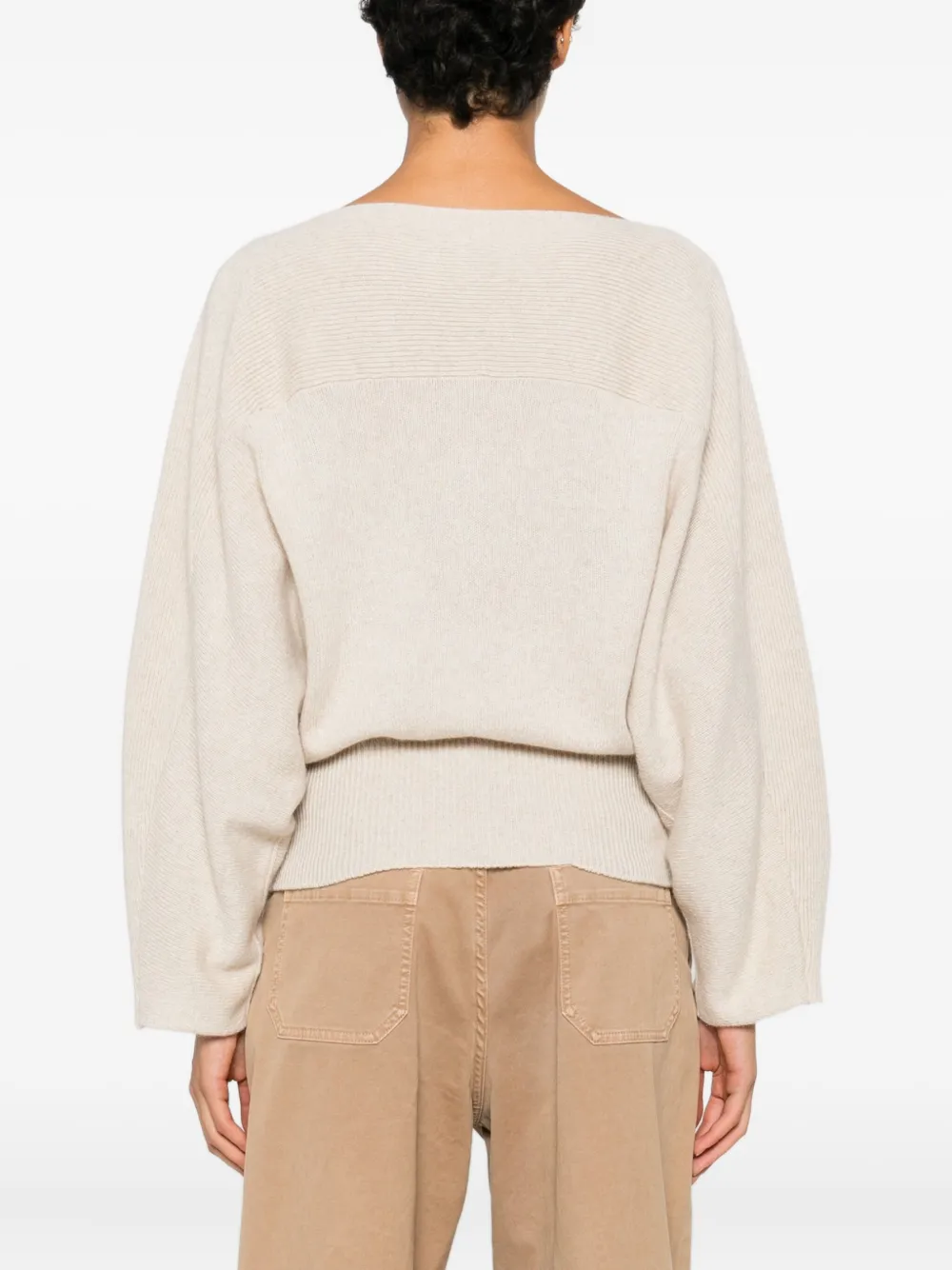 Liviana Conti Alicia trui met geribbeld vlak Beige