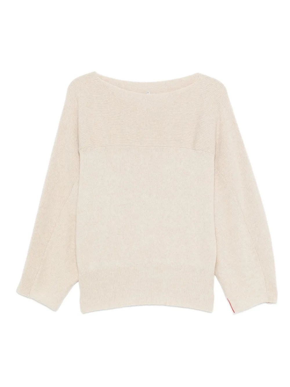 Liviana Conti Alicia ribbed-panel sweater - Nude