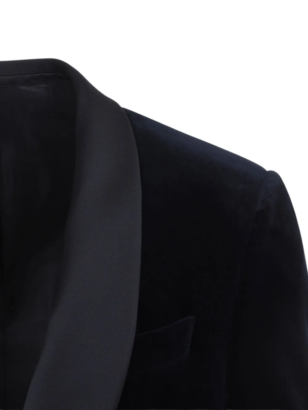 Canali Navy Blue Cotton Tuxeedo Drop 8 Regular Jacket In Blue