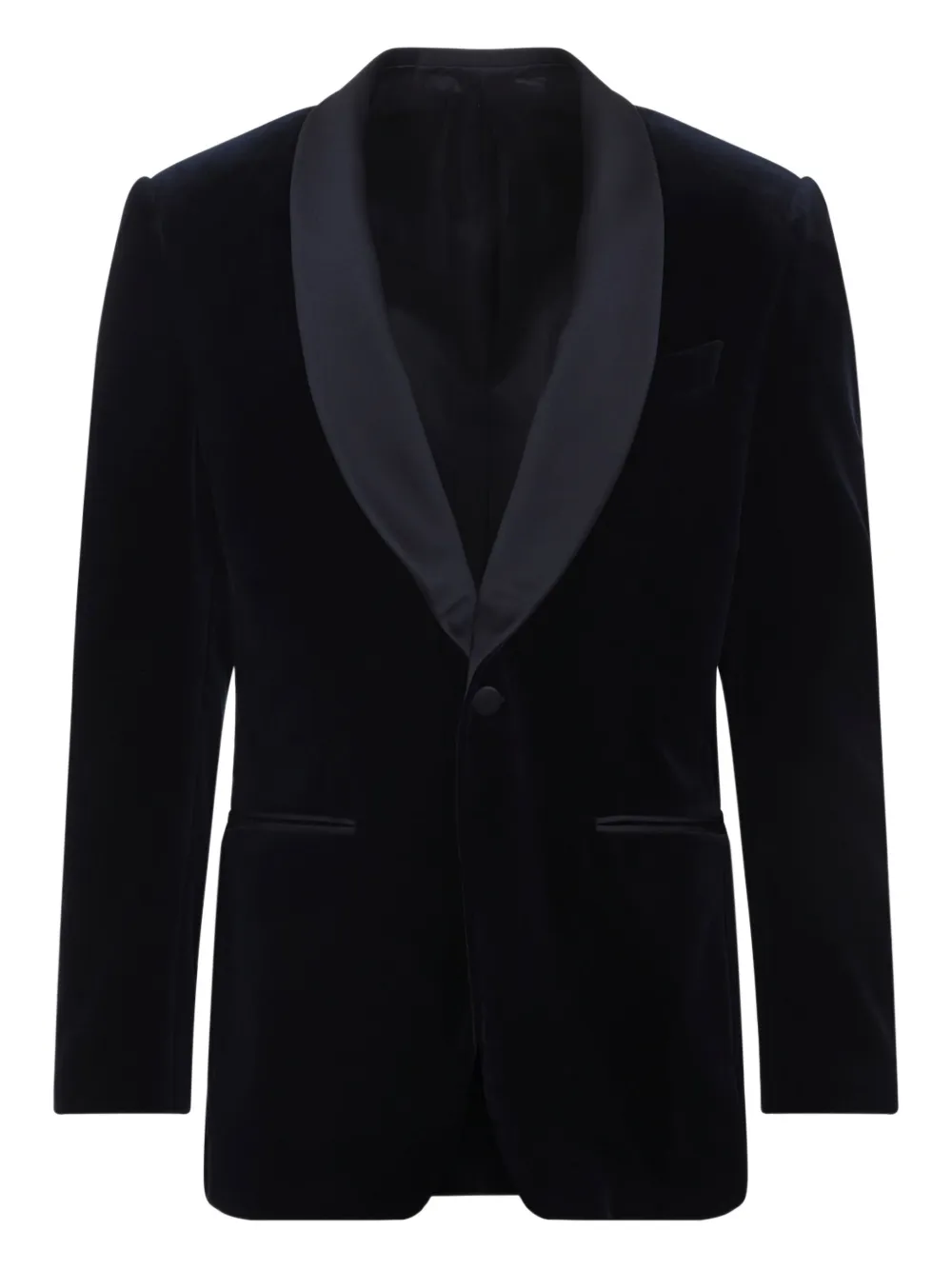 Canali Navy Blue Cotton Tuxeedo Drop 8 Regular Jacket In Blue