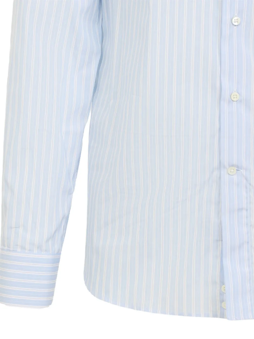 Canali Gestreept katoenen overhemd Blauw