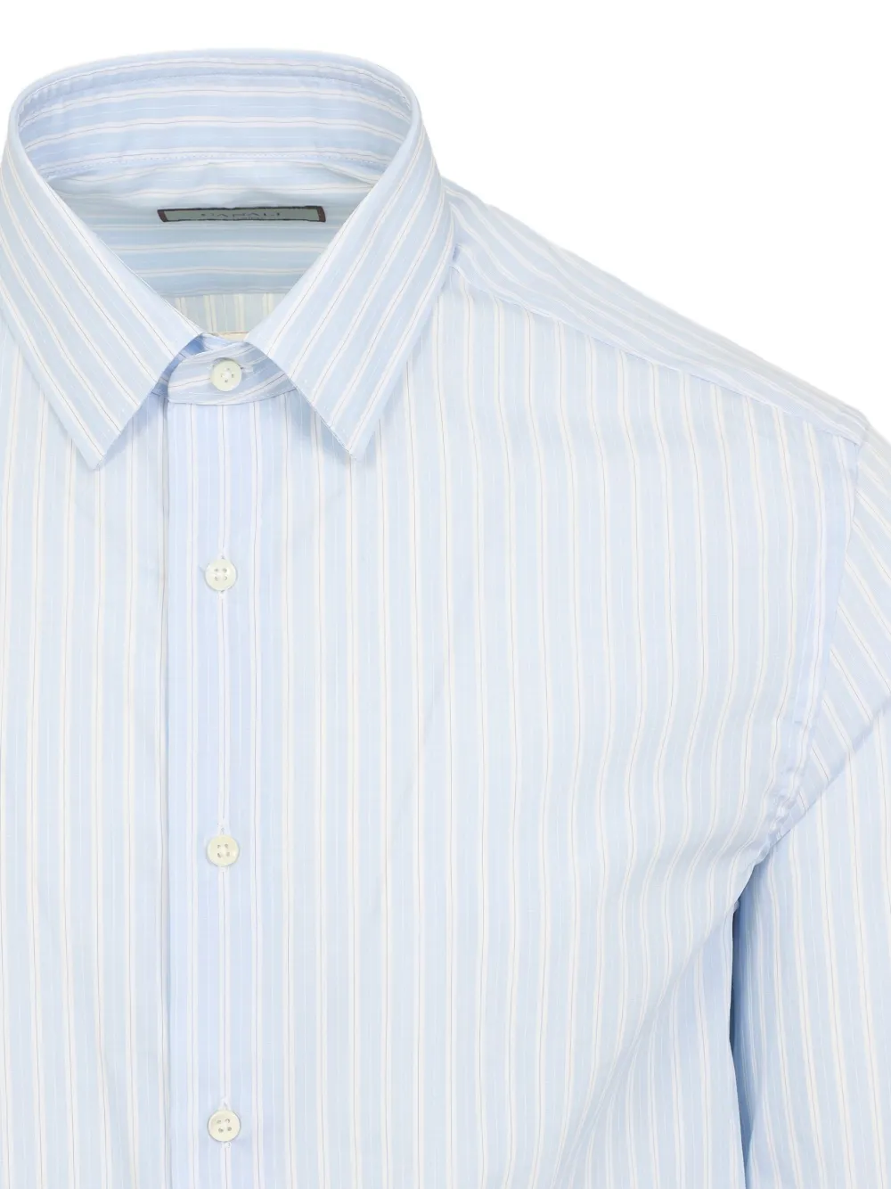 Canali Gestreept katoenen overhemd Blauw